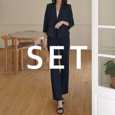 / [클릭앤퍼니] (2종SET)썸머니쥬 7부자켓+썸머니드 일자슬랙스[ (SET75405)