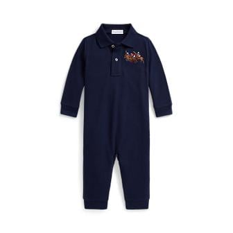 폴로 랄프 로렌 랄프 로렌 베이비 남아 트리플 포니 코튼 메시 폴로 커버올(CWPOOPCI3320354410)