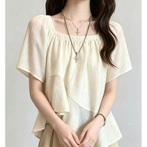 스퀘어넥 레이어드 블라우스 F49C03_P429059661