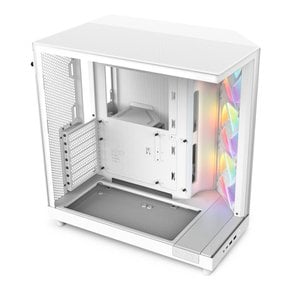 H6 Flow RGB White 120mm RGB ATX PC CC-H61FW-R1 2면 울트라 클리어 강화 유리 패널 채용