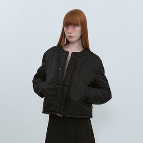 Reversible Crop Fur Jacket_BLACK