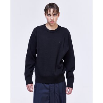 송지오 [파주점] 지제로 엠블럼 크루넥 니트 SH2KT800BK