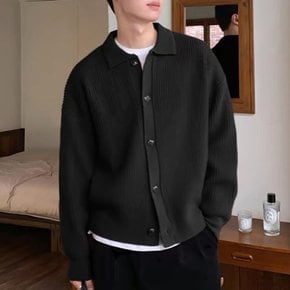 남성 카라넥 하찌 패턴 정장 긴팔 가디건 3컬러