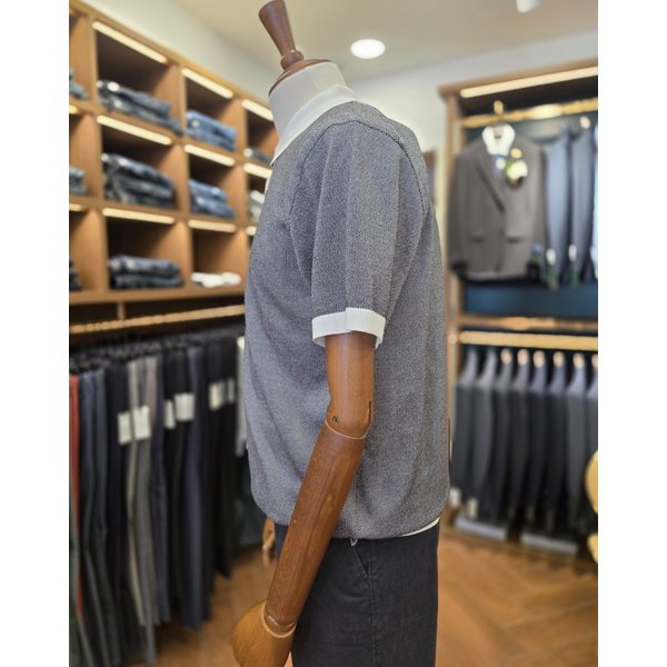 [여주점] 코오롱 브렌우드 남성 워셔블 모던 미니멀 폴로넥 스웨터 BRWAM26511GYX KHX