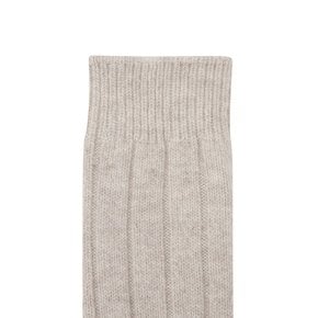 Long RIbbed Socks (Oatmeal)_D7LAW24002BEL