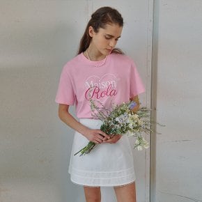 OUTLINE MAISON DE ROLA T-SHIRTS PINK