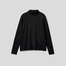 Basic turtleneck t-shirt_3Z12D2005BK