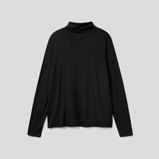 Basic turtleneck t-shirt_3Z12D2005BK