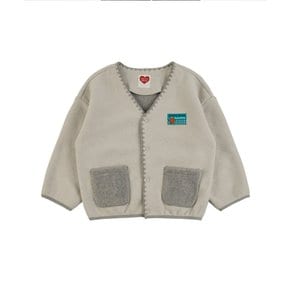 크림 배색 플리스 점퍼 BK63TJ22CM