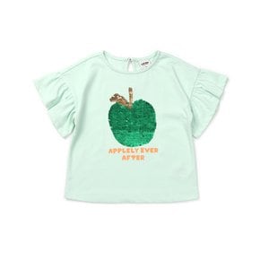 [ 래핑차일드 ] 아동 티셔츠 프룻 스팽글 프릴 티셔츠 (84419-331-80)