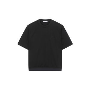 리버클래시 LJS41138 블랙 오버핏 바시티 티셔츠