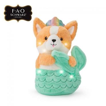 토이트론 F.A.O슈와츠-봉제-LED 사운드 인어코기 인형 30cm