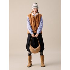 [2-WAY] BOUCLE REVERSIBLE MUSTANG VEST CAMEL