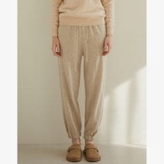 cashmere 100%  jogger knit pants - Oat