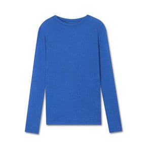 LAYERED WOOL TENCEL TOP MISTY BLUE