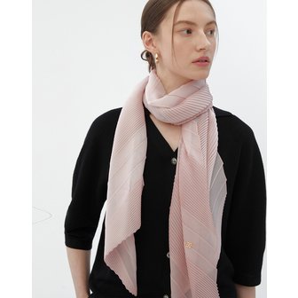 닥스 [24SS] [D-SCARF] 핑크 솔리드 플리츠 스카프 DLSC4B119P1