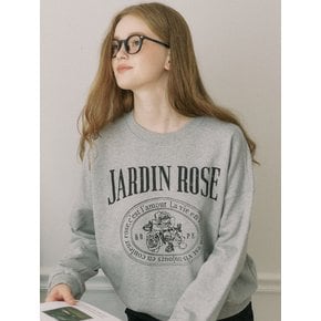 Jardin Rose Sweatshirt - Melange Grey