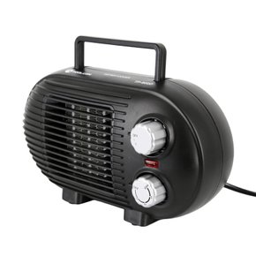 PTC 미니팬히터 TP-800D 블랙 캠핑 온풍기 히팅기 2단 열풍조절 바이메탈 스위치 툴콘