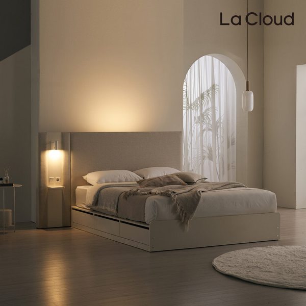 호텔식 수납형 글로리 침대프레임 슈퍼싱글 SS + 사이드패널1EA