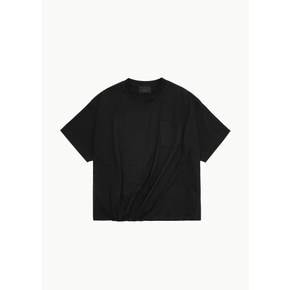 시몬로샤 26SS Draped Bubble Hem T-Shirt (2 Colors)