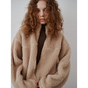 Boucle zip-up (Beige)