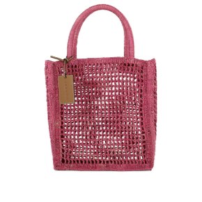 Net shoulder bag Shoulder bag V 7.5 CHNATURAL RAFFIA AZALEA Fuchsia