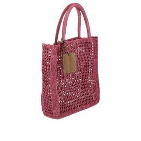 Net shoulder bag Shoulder bag V 7.5 CHNATURAL RAFFIA AZALEA Fuchsia