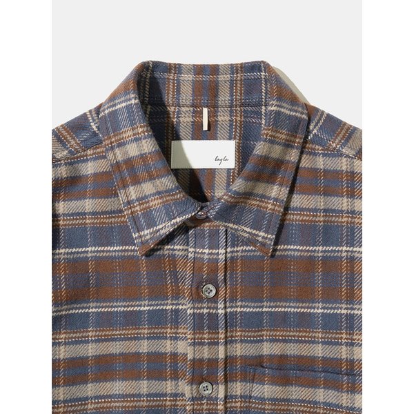 Autumn Shadow Navy Check Shirt S183