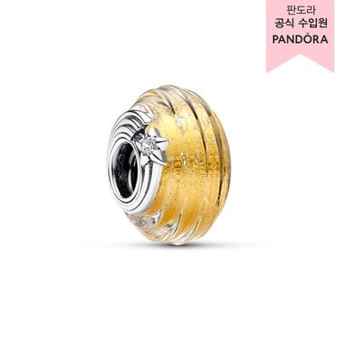 판도라 [백화점 보증서 제공]슈팅 스타 그루브드 무라노 글라스 참_792982C01