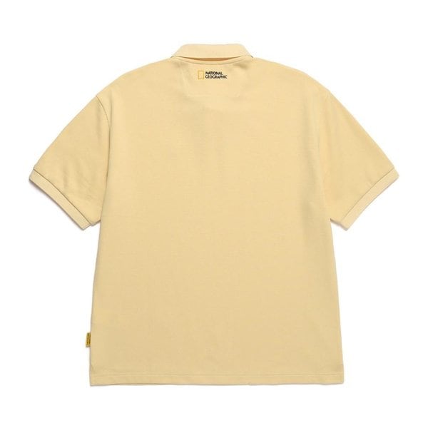 [여주점] N242UPL010 동물 와펜 피케 반팔 티셔츠 버터