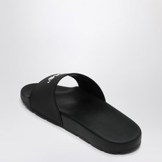 [해외배송] 오프화이트 블랙 러버 슬라이드 샌들 OMIU003S25MAT001 1001