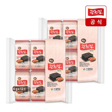 광천김 명란맛 도시락김 12봉+12봉 총24봉