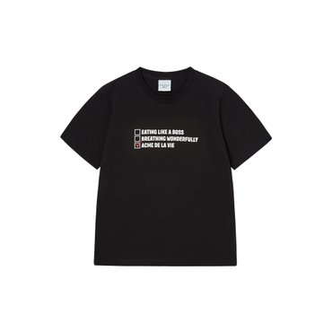 아크메드라비 로고-반팔-체크리스트우먼 WOMAN CHECKLIST SHORT SLEEVE T-SHIRT