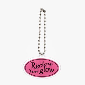 OVAL LOGO ACRYLIC KEYRING PINK