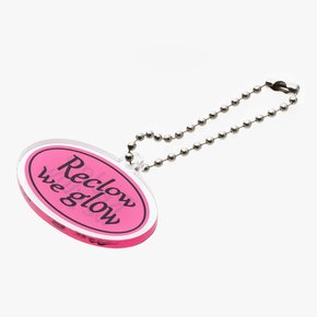 OVAL LOGO ACRYLIC KEYRING PINK