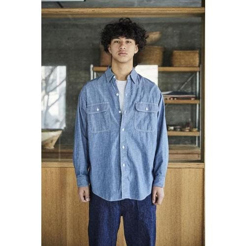 오어슬로우 자켓 오슬로 샴브레이 작업 셔츠 (플랩 포켓 포함)