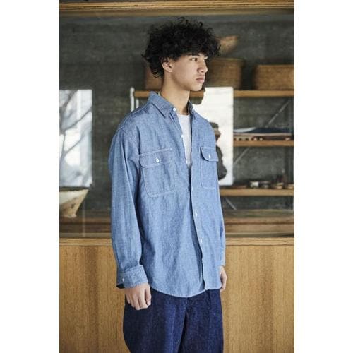 오어슬로우 자켓 오슬로 샴브레이 작업 셔츠 (플랩 포켓 포함)