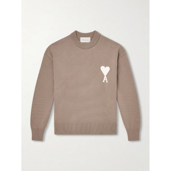 로고 인타르시아 울 코튼 블렌드 스웨터 46376663162982389