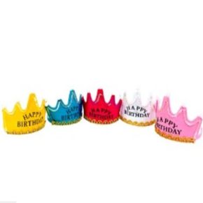 LED 왕관 헤어밴드 부직포 1개 파티용품 6가지 랜덤 색상 생일왕관
