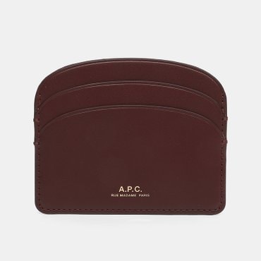 아페쎄 APC 아페쎄 카드지갑 하프문 버건디 여성 PXAWV F63270 GAE