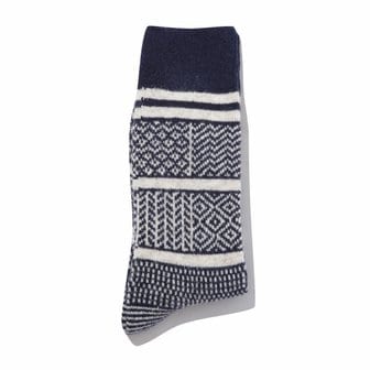 커스텀멜로우 Navy Wool Nordic Socks_CALAX24511NYX