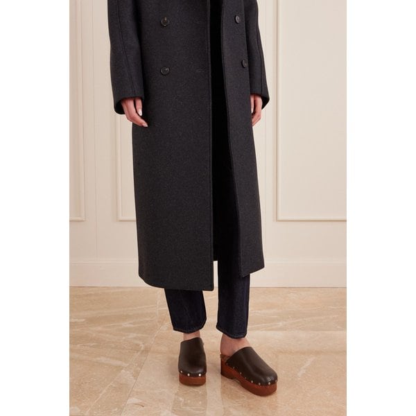 르 몽드 베릴 아그네스 시어링 가죽 클로그 46376663162919424