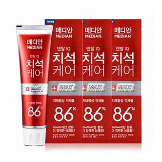  메디안 치석케어 구취제거 치약 120g 3P