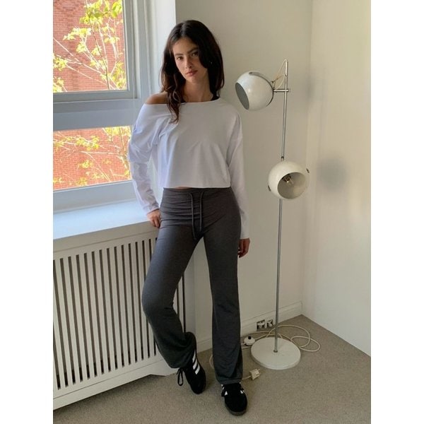 Boat Neck Long Sleeve Top 화이트