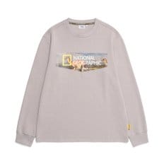 N223UTS920 피너스 빅 로고 라운드넥 긴팔 티셔츠 MOURNING BEIGE