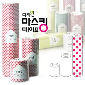 마스킹테이프 카사데코200mm CA2026 도트레드/칼라테이프/데코테이프/종이테이프/종이마스킹테이