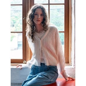 Mohair Crochet Knit Cardigan VC2478CD701M