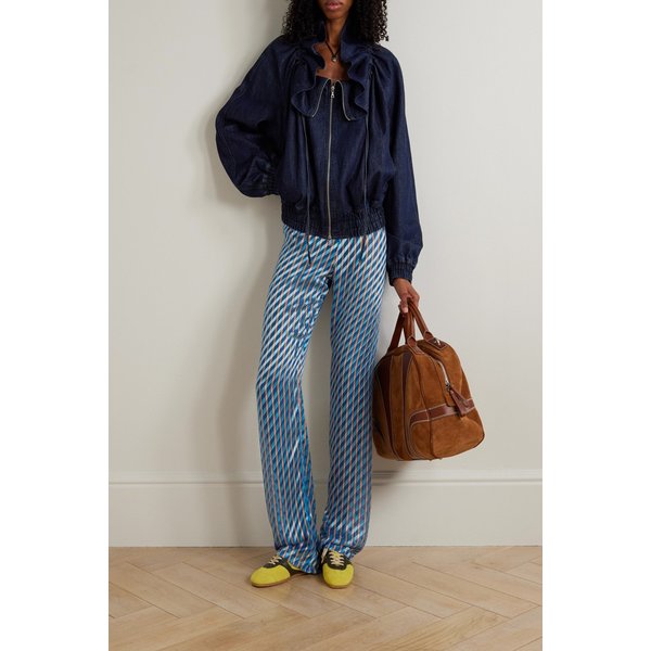 러플 개더 데님 재킷 46376663162959025