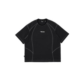 SEERSUCKER T-SHIRTS [BLACK]