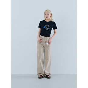 [온라인 단독] 별 프린트 반팔 티셔츠 OQ2K5447